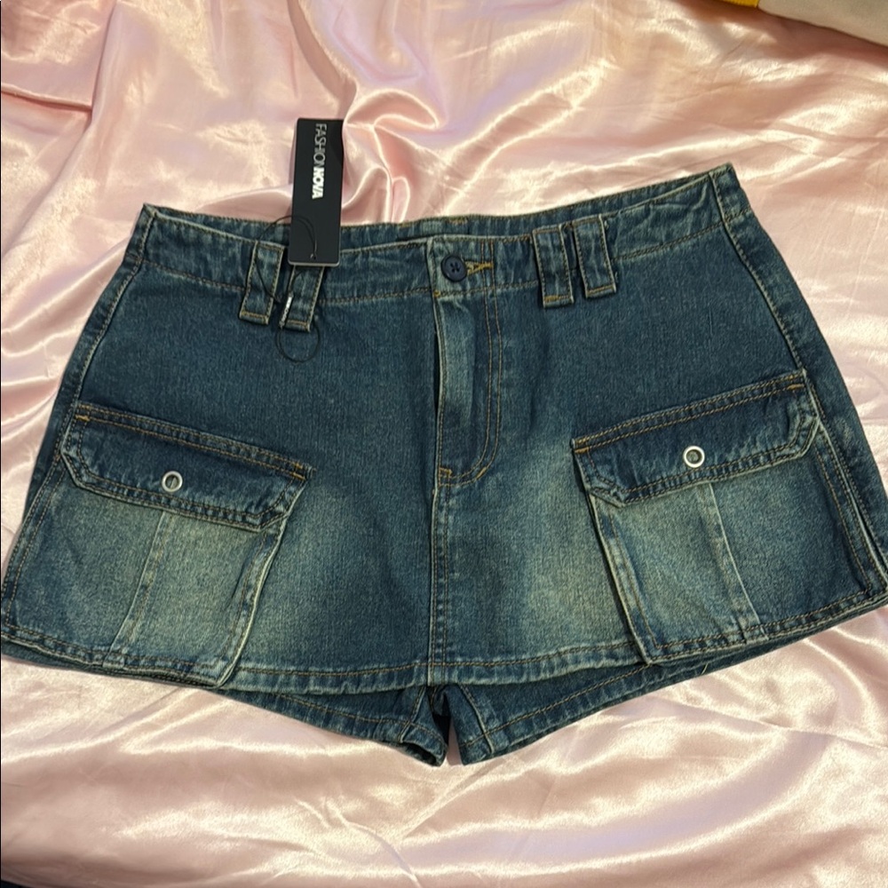 NWT Fashion Nova Denim Skort